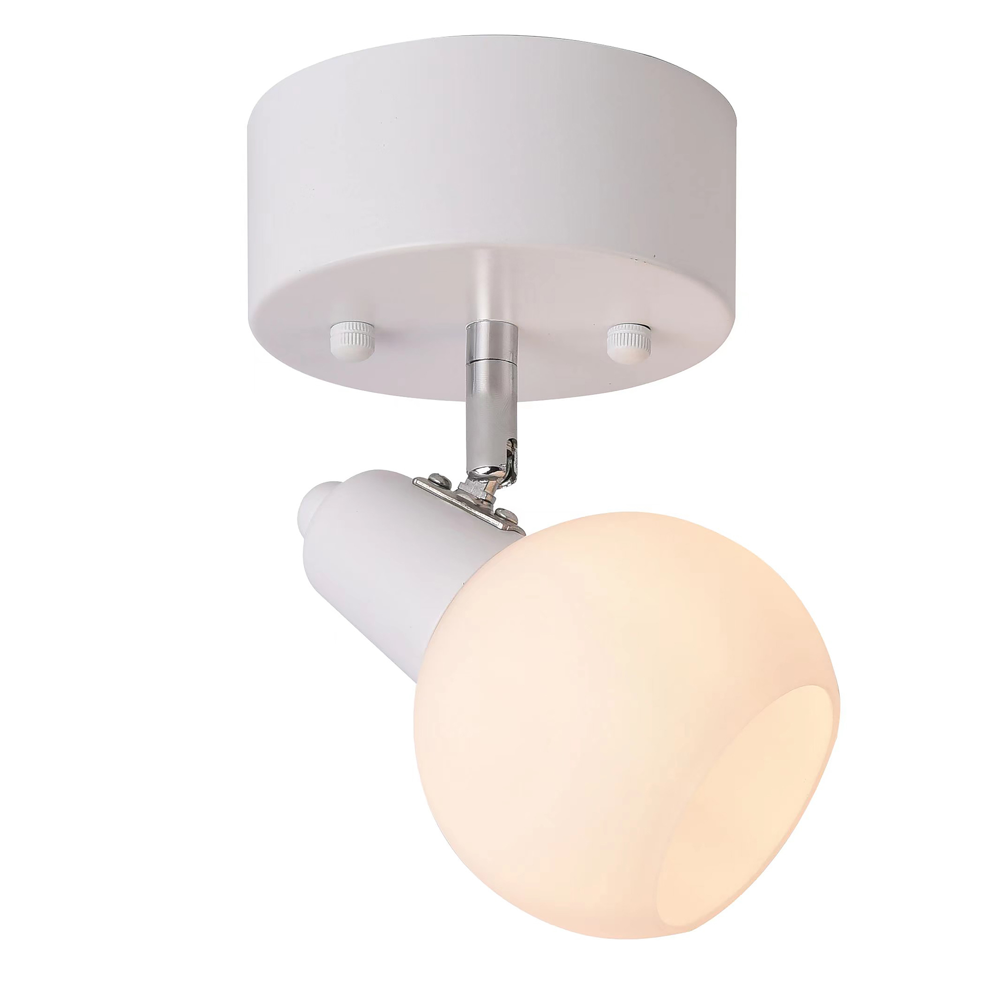 Ceiling lamp FocusLight KIIRA 1-osa Ø12cm, white/chrome